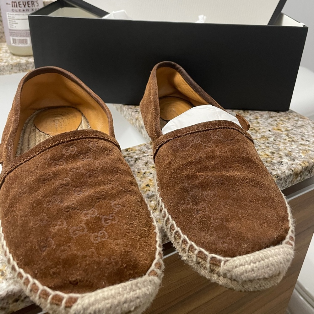Gucci brown suede espadrilles 6.5